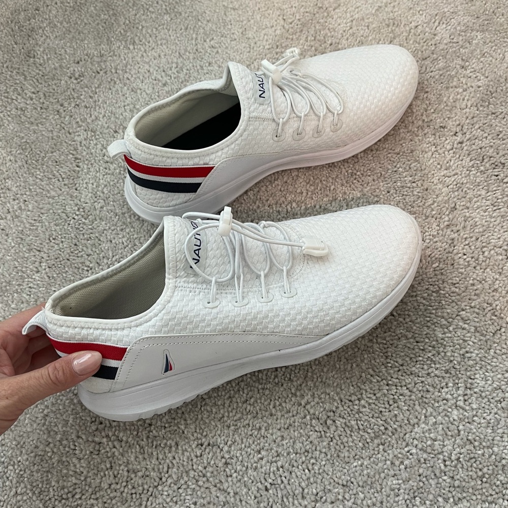 Barely worn nautica slip on tennis shoes